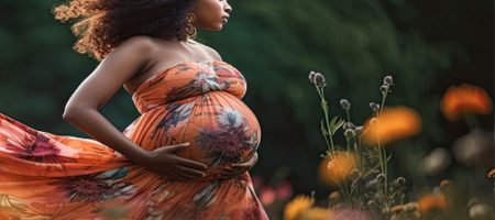 Black pregnant woman